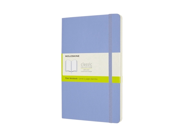 Een Notitieboek Moleskine large 130x210mm blanco soft cover hydrangea blue koop je bij VHK Kantoorartikelen