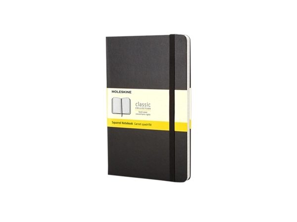 Een Notitieboek Moleskine pocket 90x140mm ruit 5x5mm hard cover zwart koop je bij VHK Kantoorartikelen