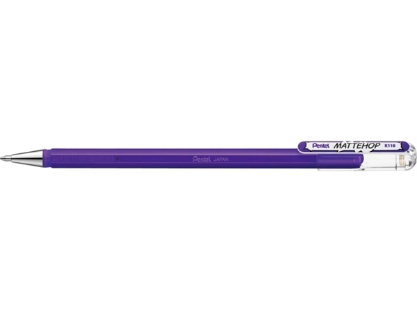 Een Gelschrijver Pentel K110 Mattehop medium violet koop je bij More-Office Allesvoorjekantoor.nl