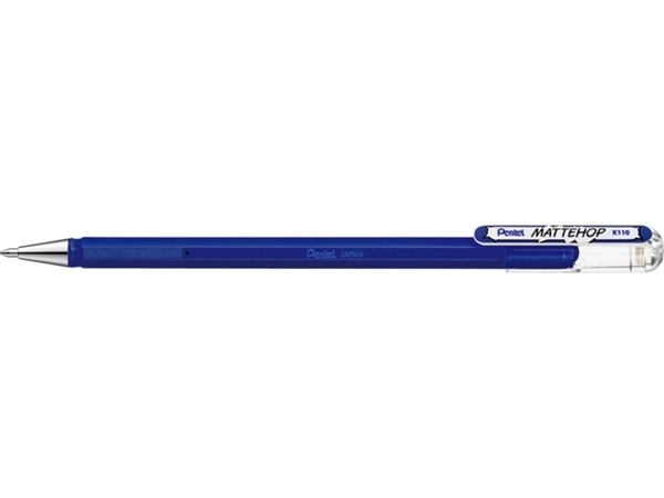 Een Gelschrijver Pentel K110 Mattehop medium blauw koop je bij VHK Kantoorartikelen