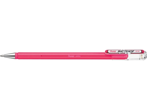 Een Gelschrijver Pentel K100 Mattehop medium roze koop je bij VHK Kantoorartikelen