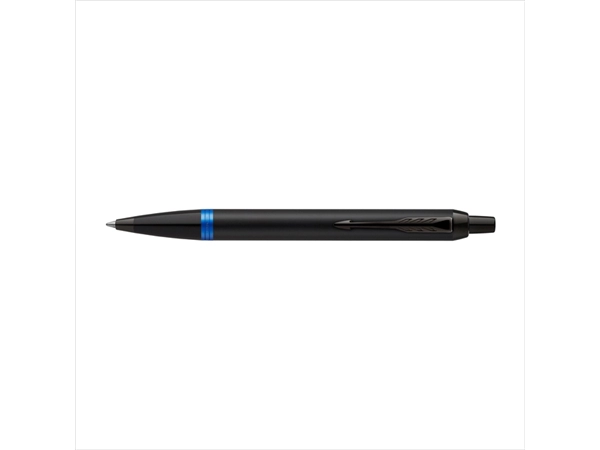 Een Balpen Parker IM black blue vibrant ring medium blister à 1 stuk koop je bij Continu Kantoor