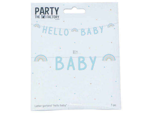 Een Letterslinger Haza Hello Baby mintgroen 2.50m koop je bij Continu Kantoor