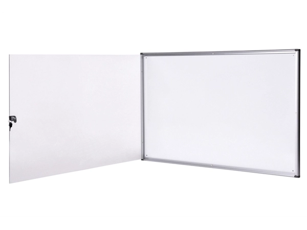 Een Binnenvitrine wand MAULextraslim whiteboard 8xA4 met slot koop je bij Continu Kantoor