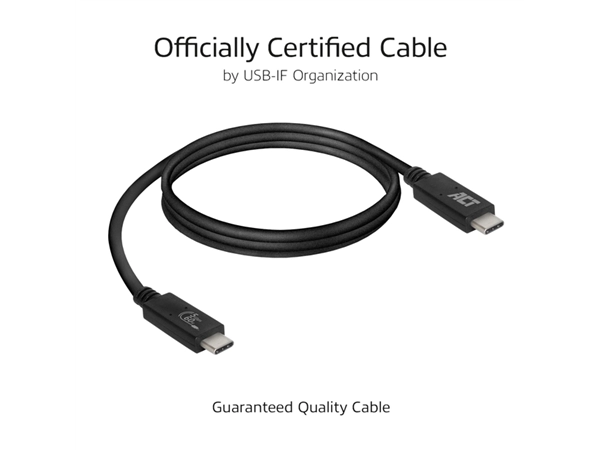 Een Kabel ACT USB 3.2 USB-C USB-IF gecertificeerd 2 meter koop je bij Continu Kantoor