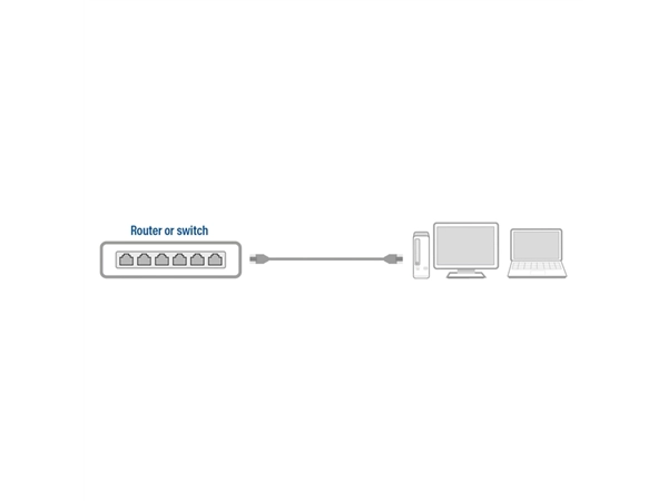 Een Kabel ACT CAT6 Network koper 0.9 meter zwart koop je bij Continu Kantoor