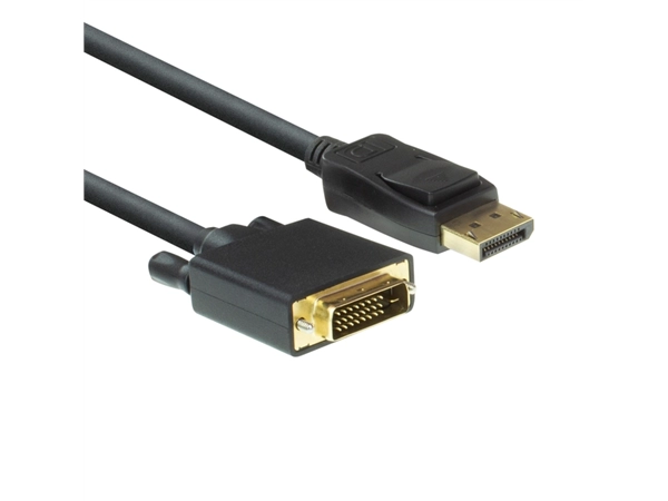 Een Kabel ACT DisplayPort naar DVI 1.8 meter zwart koop je bij VHK Kantoorartikelen