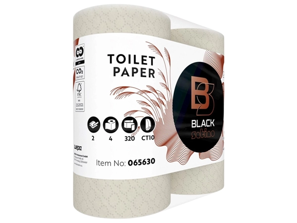 Een Toiletpapier BlackSatino GreenGrow CT10 2-laags 320vel naturel 065630 koop je bij VHK Kantoorartikelen