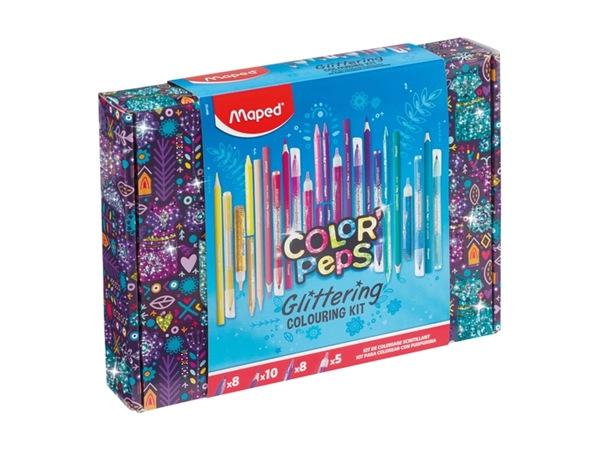 Een Tekenset Maped Color'Peps glitter 31-delig assorti koop je bij VHK Kantoorartikelen