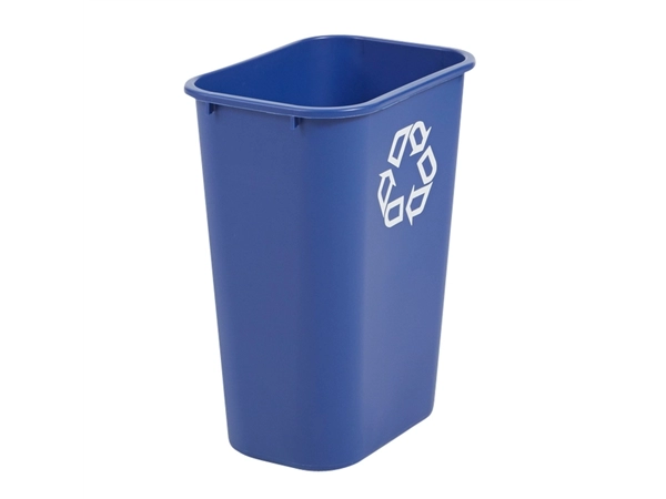 Een Papierbak Rubbermaid recycling groot 39L blauw koop je bij VHK Kantoorartikelen