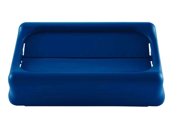 Een Deksel Rubbermaid Slim Jim Vented gesloten met swingsysteem blauw koop je bij Continu Kantoor