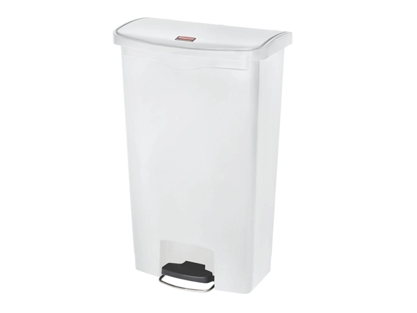 Een Pedaalemmer Rubbermaid Slim Jim Step-On 68liter wit koop je bij VHK Kantoorartikelen