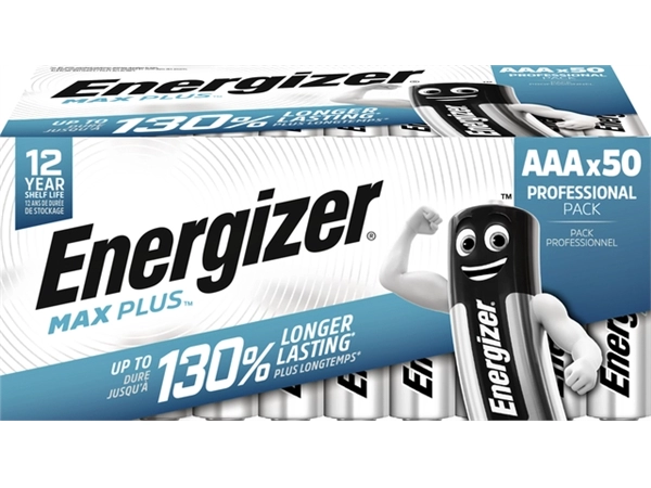 Een Batterij Energizer Max Plus 50xAAA alkaline koop je bij VHK Kantoorartikelen