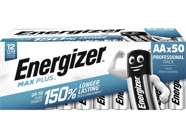 Een Batterij Energizer Max Plus 50xAA alkaline koop je bij Hoekmankantoorartikelen.nl