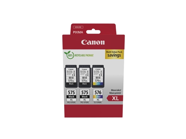 Een Inktcartridge Canon PG-575XL + CL-576XL 2x zw+kleur koop je bij VHK Kantoorartikelen