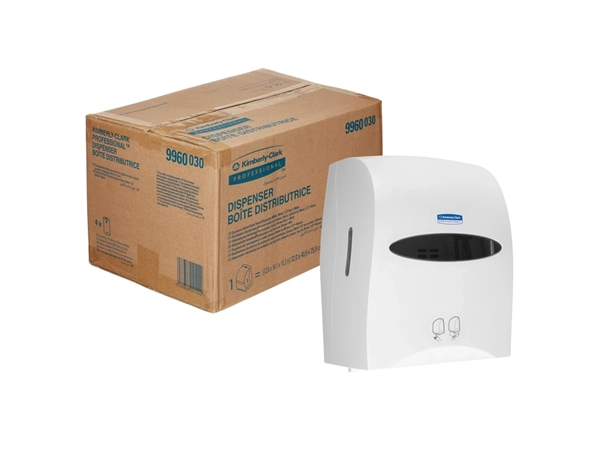 Een Handdoekroldispenser Kimberly Clark met sensor wit 9960 koop je bij Hoekmankantoorartikelen.nl