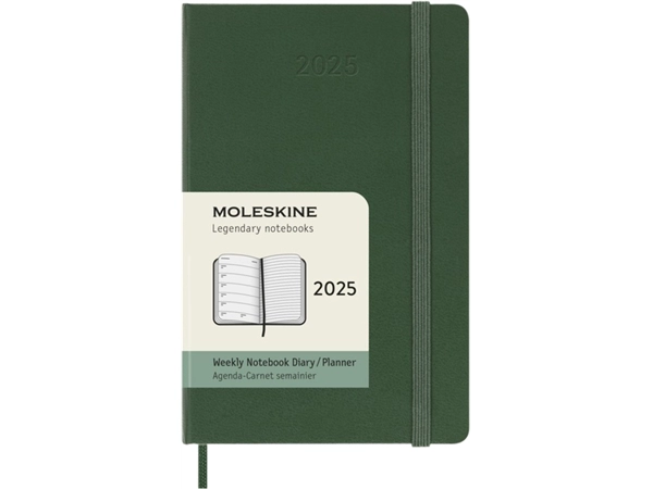 Een Agenda 2025 Moleskine 12M Planner Weekly 7dagen/1pagina pocket hc myrtle green koop je bij Continu Kantoor