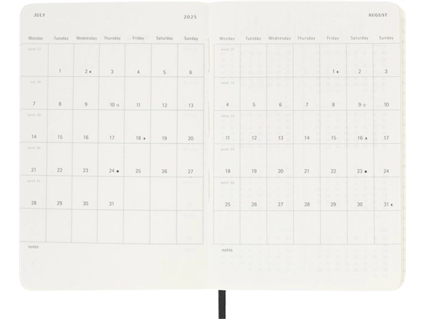 Een Agenda 2025 Moleskine 12M Planner Weekly 7dagen/1pagina pocket sc black koop je bij Continu Kantoor