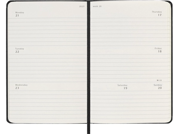 Een Agenda 2025 Moleskine 12M Planner Weekly 7dagen/2pagina's pocket hc black koop je bij Continu Kantoor