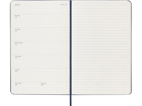 Een Agenda 2025 Moleskine 12M Planner Weekly 7dagen/1pagina large hc sapphire blue koop je bij Continu Kantoor