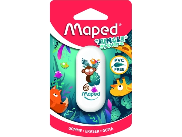 Een Gum Maped Jungle Fever blister à 1 stuk koop je bij VHK Kantoorartikelen