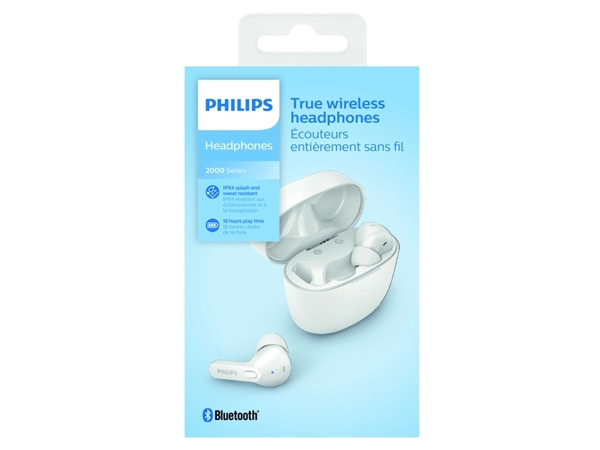 Een Oortelefoon Philips In-ear TWS TAT2206 wit koop je bij VHK Kantoorartikelen