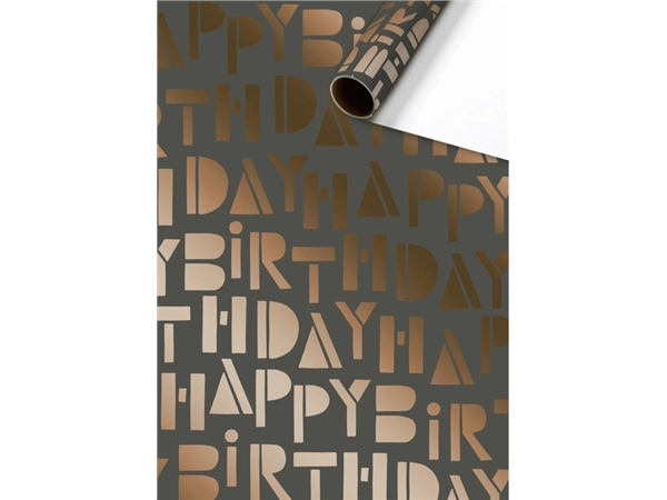 Een Inpakpapier Stewo Happy Birthday 200x70cm assorti koop je bij Continu Kantoor