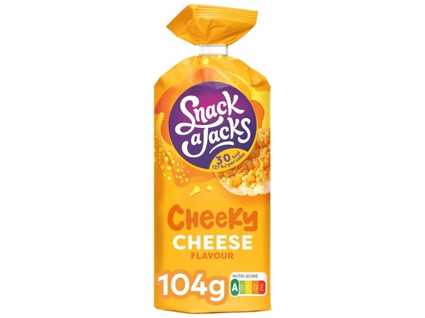 Een Rijstwafel Snack-a-Jacks cheese pak 104 gram koop je bij VHK Kantoorartikelen