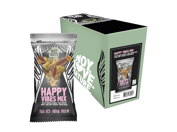 Een Noten NoyNuts happy vibes mix zak 45 gram koop je bij VHK Kantoorartikelen