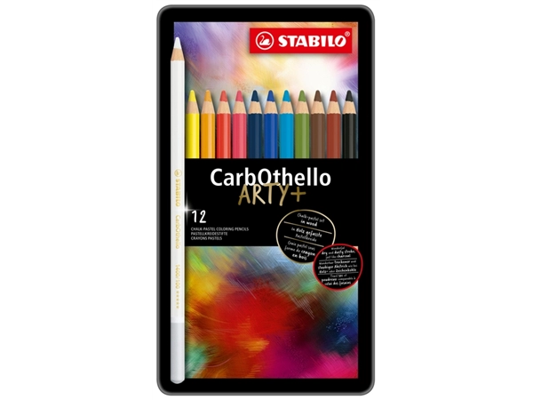 Een Kleurpotloden STABILO CarbOthello kalkpastel assorti blik à 12 stuks koop je bij Hoekmankantoorartikelen.nl