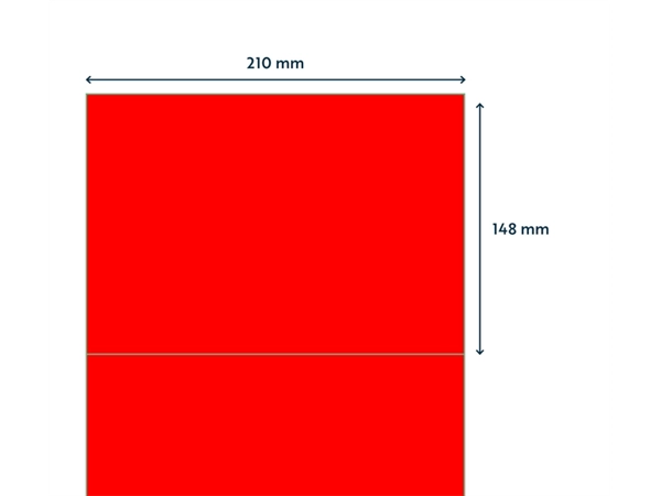 Een Etiket Rillprint 210x148mm fluorrood 200 etiketten koop je bij Continu Kantoor