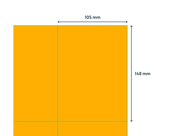 Een Etiket Rillprint 105x148mm fluororanje 400 etiketten koop je bij Continu Kantoor
