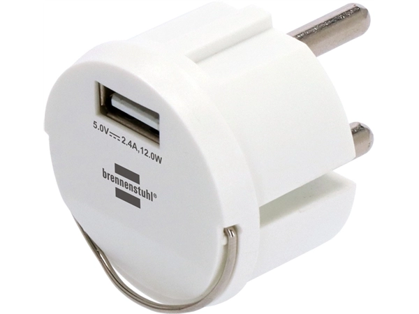 Een Stopcontactadapter Brennenstuhl USB A 2.4A wit koop je bij Boek en kantoorvakhandel Reterink