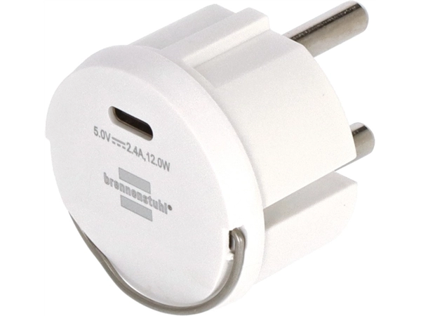 Een Stopcontactadapter Brennenstuhl USB C 2.4A wit koop je bij Boek en kantoorvakhandel Reterink