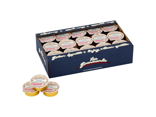 Een Roompaté Les Gourmands Brussels 45x25 gram cupjes koop je bij Clippz! Office Supplies