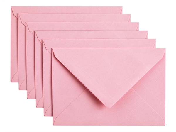 Een Envelop Papicolor C6 114x162mm babyroze pak à 6 stuks koop je bij Hoekmankantoorartikelen.nl