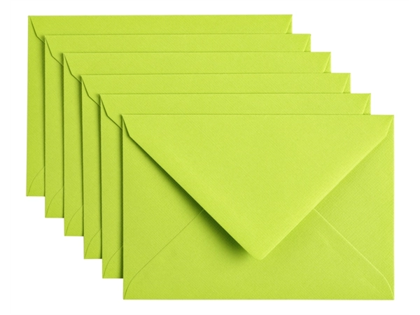 Een Envelop Papicolor C6 114x162mm appelgroen pak à 6 stuks koop je bij Hoekmankantoorartikelen.nl