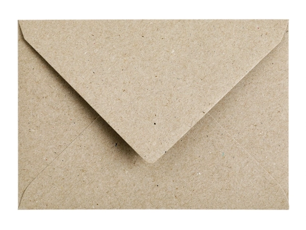 Een Envelop Papicolor C6 114x162mm kraft grijs pak à 6 stuks koop je bij Continu Kantoor