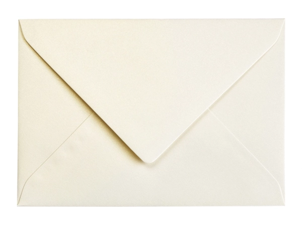 Een Envelop Papicolor C6 114x162mm metallic ivoor pak à 6 stuks koop je bij Continu Kantoor