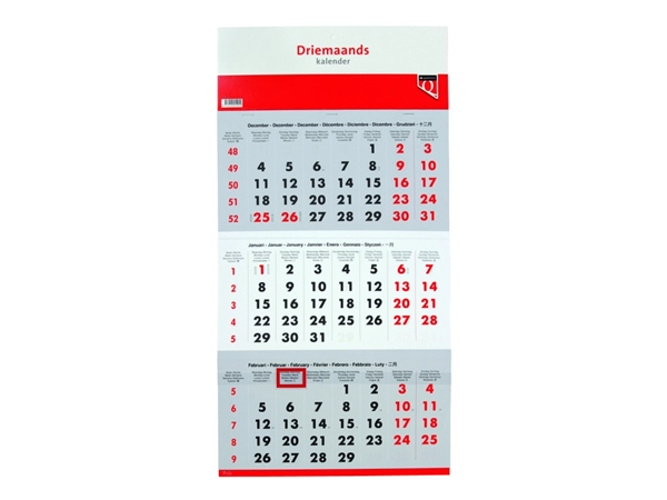 Een 3-Maandskalender 2025 Quantore koop je bij Hoekmankantoorartikelen.nl