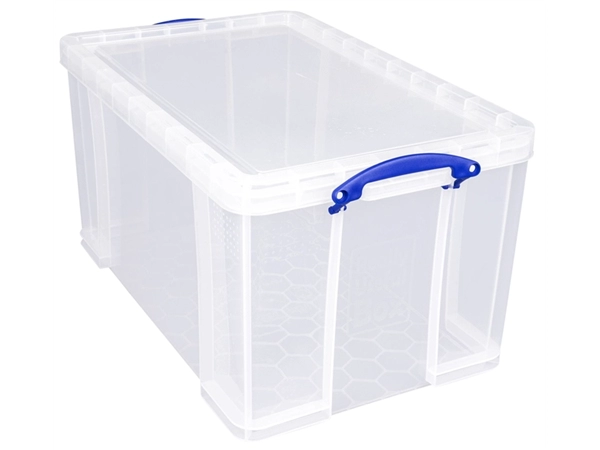 Een Opbergbox Really Useful 84 liter 710x440x380mm koop je bij VHK Kantoorartikelen