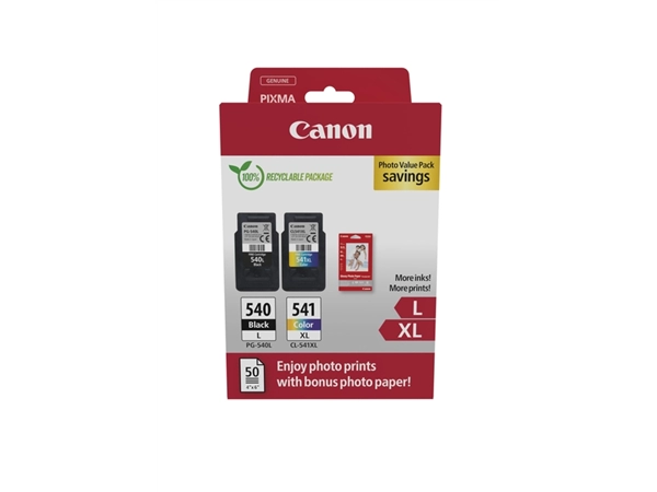 Een Inktcartridge Canon PG-540L + CL-541XL zwart +kleur koop je bij VHK Kantoorartikelen