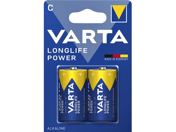 Een Batterij Varta Longlife Power 2xC koop je bij VHK Kantoorartikelen