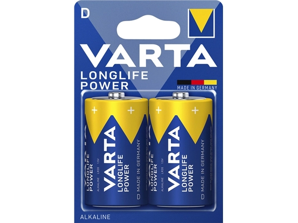 Een Batterij Varta Longlife Power 2xD koop je bij VHK Kantoorartikelen