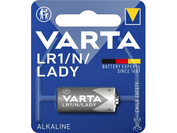 Een Batterij Varta LR1 alkaline blister à 1stuk koop je bij VHK Kantoorartikelen