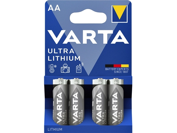 Een Batterij Varta Ultra lithium 4xAA koop je bij VHK Kantoorartikelen