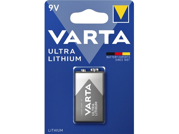 Een Batterij Varta Ultra lithium 9Volt koop je bij VHK Kantoorartikelen