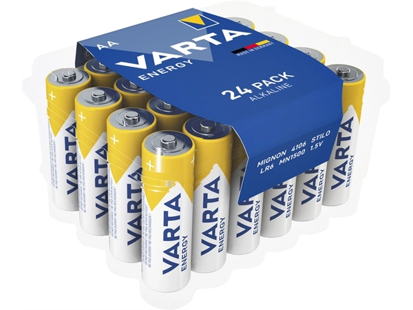 Een Batterij Varta Energy 24xAA voordeelbox koop je bij VHK Kantoorartikelen