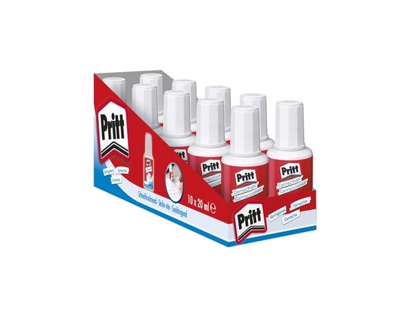 Een Correctievloeistof Pritt flacon met kwast 20ml koop je bij economaat.be