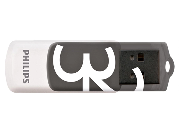 Een USB-stick 2.0 Philips Vivid Edition Shadow Grey 32GB koop je bij VHK Kantoorartikelen